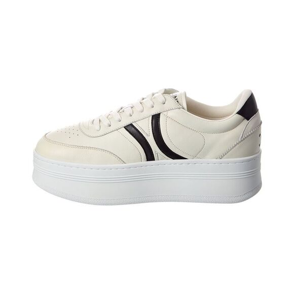 Celine Block Leather Platform Sneaker, White - Picture 2 of 5
